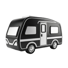 Black and Silver Camper Trailer