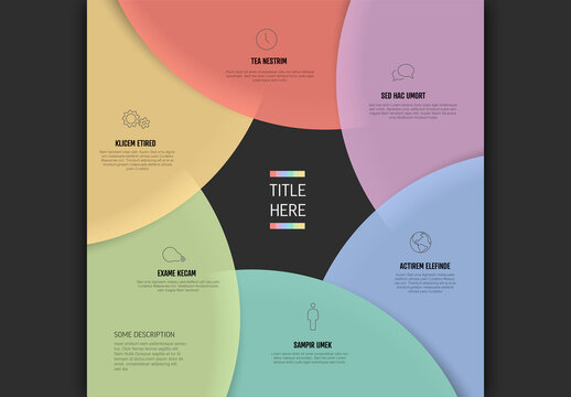Modern Circular Infographic Design with Six Data Sections