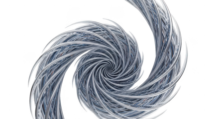 Swirling Metallic Abstract Vortex Design