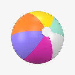 3D beach ball, summer concept