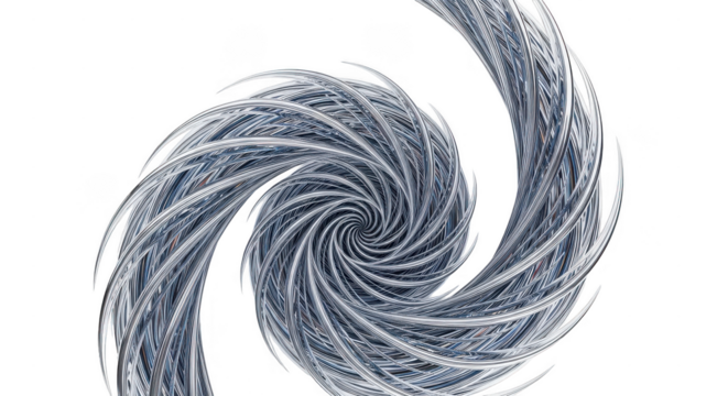 Swirling Metallic Abstract Vortex Design