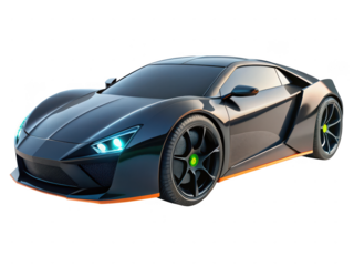 Modern Black Sports Car Design