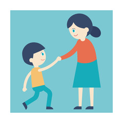 Sister helps brother