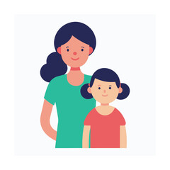 Sister child embrace