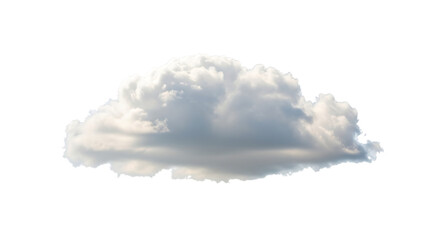 Single Cumulus Cloud with Soft Edges white gray
