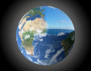 Ziemia widocznymi lądami i oceanami