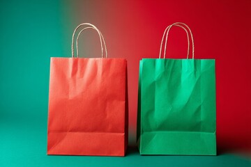 Prepare your store for the holiday rush with colorful red and green paper bags ideal for seasonal promotions, sales, and festive shopping experiences that create memorable moments and boost holiday