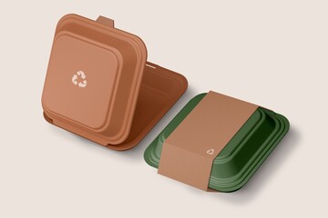 Takeout container, biodegradable food packaging for small business