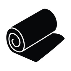 Rolled up yoga mat pilates mat exercise mat gym mat fitness mat workout mat floor mat black mat