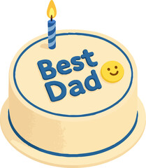 Festive cake with candle 