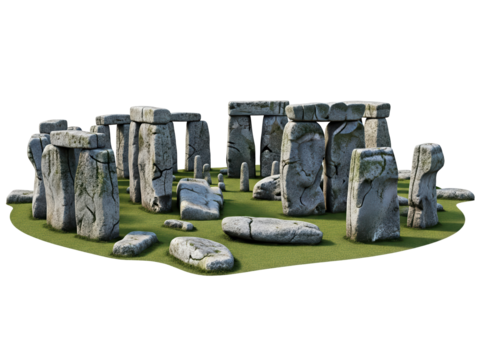 Stonehenge isolated on transparent background