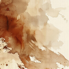brown watercolor background. Festive day concept banner. For text and card