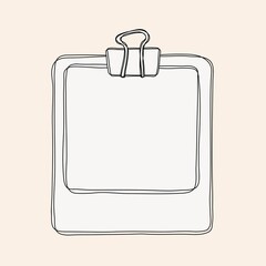 Doodle instant frame clipart, simple line art design