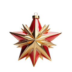 Christmas ornaments, holiday decorations, luxury baubles, red and gold ornaments PNG transparent background