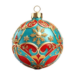 Christmas ornaments, holiday decorations, luxury baubles, red and gold ornaments PNG transparent background