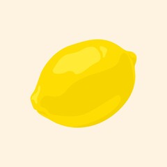 Lemon realistic illustration, healthy fruit