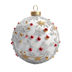 Christmas ornaments, holiday decorations, luxury baubles, red and gold ornaments PNG transparent background