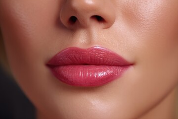 Naklejka premium Vibrant Lipstick on Lips