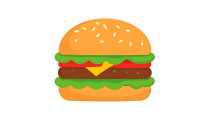 Cartoon burger illustration