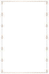 PNG vintage gold frame border with transparent background