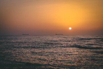 Fototapeta premium sunset over the sea
