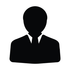 Find a professional business man silhouette vector image for corporate profile picture design needs