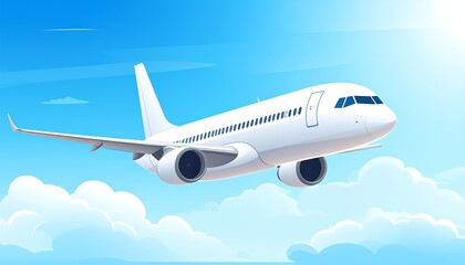 Obraz premium Airplane soaring through clouds