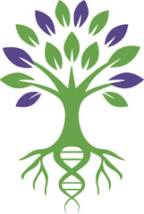 DNA Tree Symbolic Representation of Life Growth and Genetics