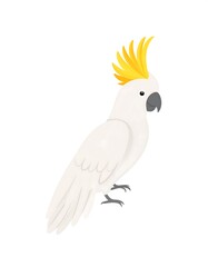 A stylized illustration of a cockatoo