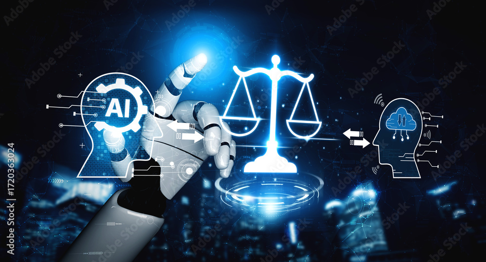 Poster ai ethics ensures fairness, transparency, and responsibility in intelligent systems, guiding safe an