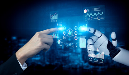 An AI data analytics interface for visualizing business performance metrics. A collection of AI generated charts for strategic reporting and analysis. Motif