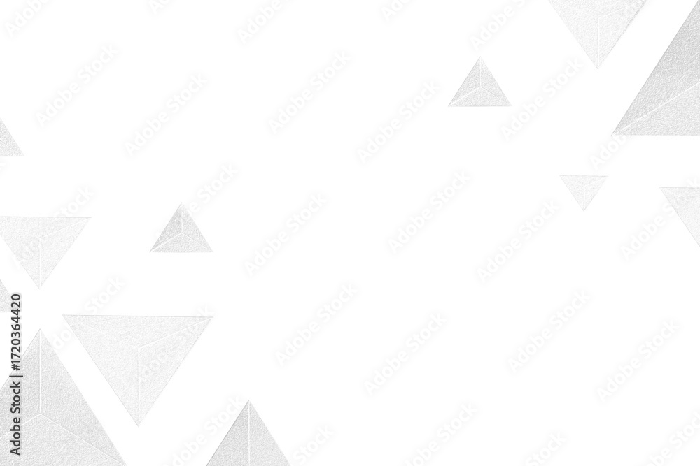 Poster 3d white paper craft tetrahedron patterned background design element