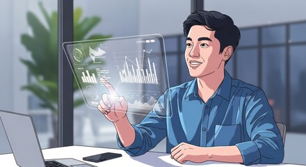 Vibrant Young Asian Woman Cooking with Whisk