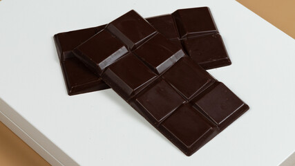Chocolate bar isolated on white