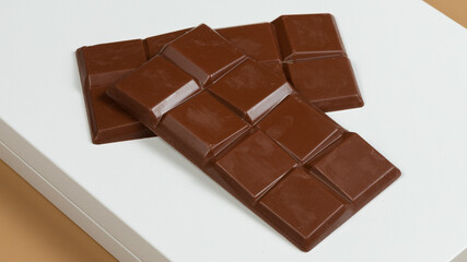 Chocolate bar isolated on white