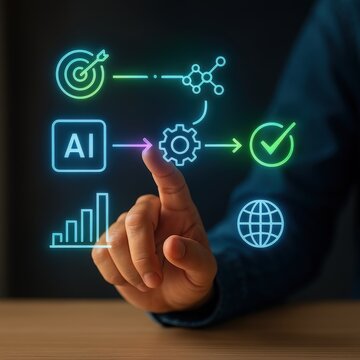 Ai-driven analytics integration business environment digital content technology landscape creative viewpoint innovation concept