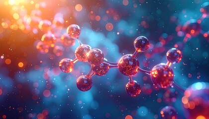 Abstract scientific image of molecular structure