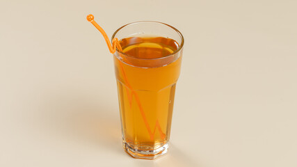 Apple fresh glass isolated