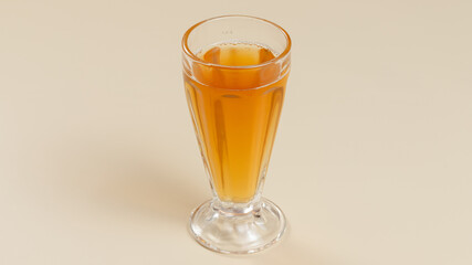 Apple fresh glass isolated