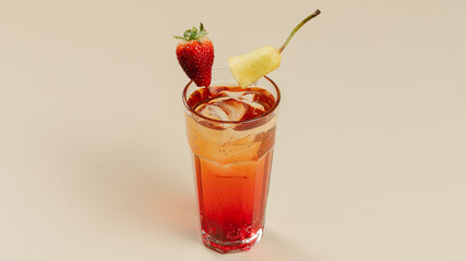 Cocktail glass isolated