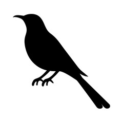 Vector art of black bird silhouette, a simple yet elegant design element for naturethemed projects and artistic creations