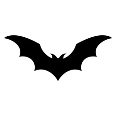 Vector art of a black bat silhouette, evoking halloween, darkness, and mystery in a simple and elegant design for various spooky themes