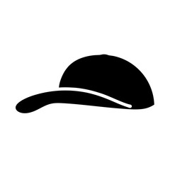 Illustration of a baseball cap sports headwear for sun protection simple vector drawing of a hat