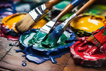 Oil Palette Still Life with Detail