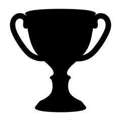 Trophy vector image for awards and achievements in sports and business competitions silhouette