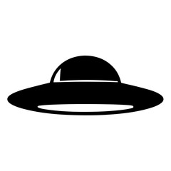 Download ufo flying saucer vector illustration alien spacecraft silhouette graphic design element