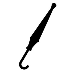 Closed umbrella vector illustration rainy day protection accessory black and white design rain gear fashion accessory clip art