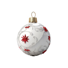Christmas ornaments, holiday decorations, luxury baubles, red and gold ornaments PNG transparent background