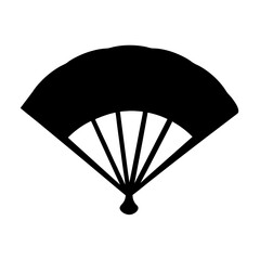 Illustration of a traditional japanese folding fan hand fan oriental fan for decoration art design
