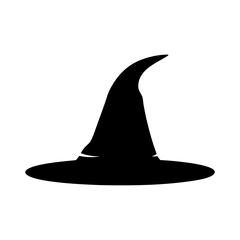 Witch hat vector graphic halloween costume wizard hat silhouette pointy hat for halloween party clip art